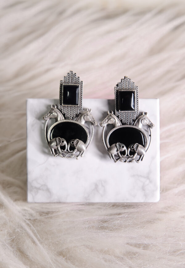 Ashva Noir Studs
