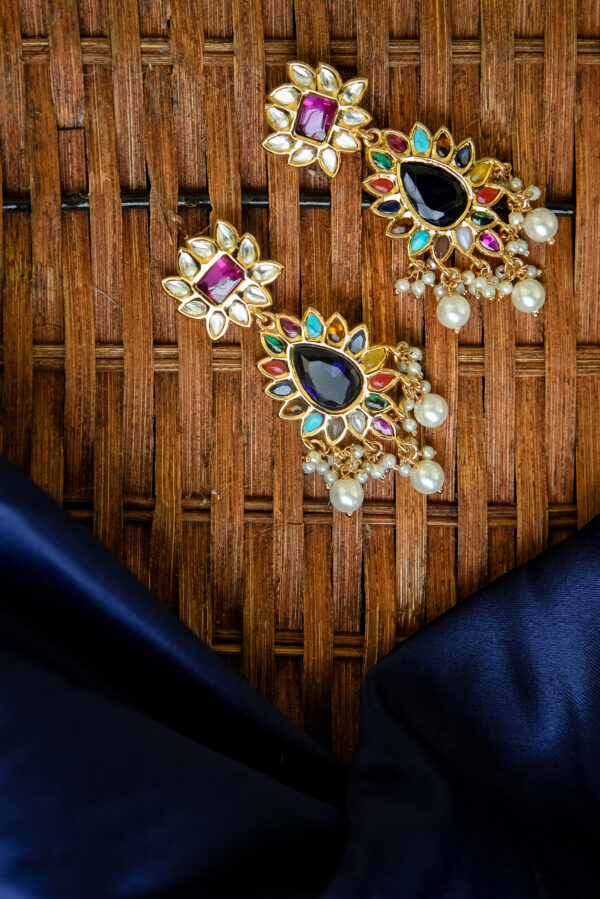 Noor Multicolor Drop Earrings - Image 3
