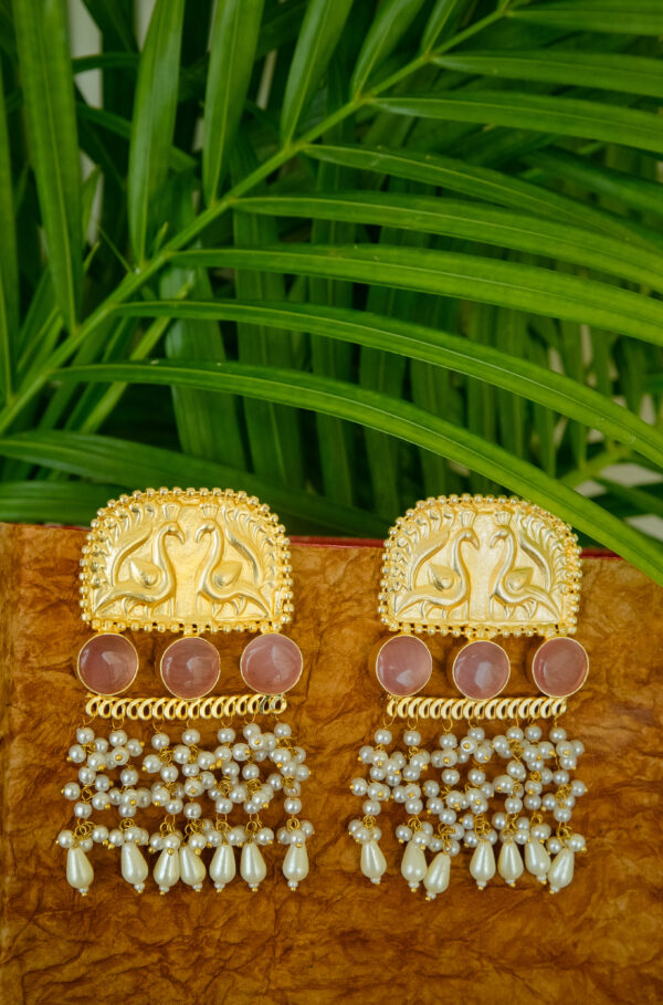 Royal Mayura Dangler Earrings - Image 2