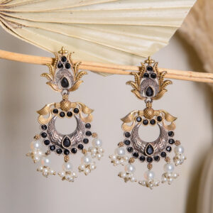 Oxidized Black Chand Earrings