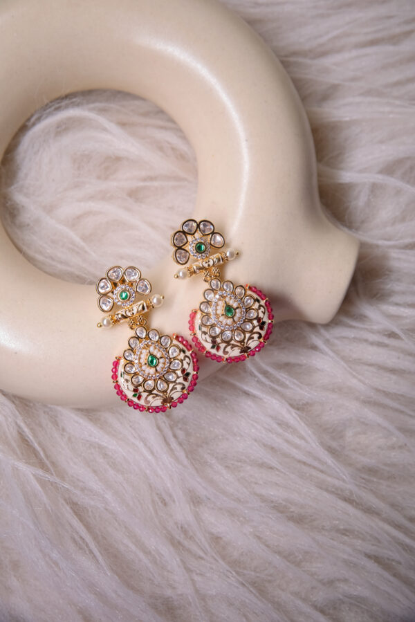 Royal Bloom Kundan Earrings - Image 2