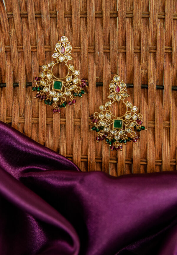 Traditional Kundan Chandbali Earrings