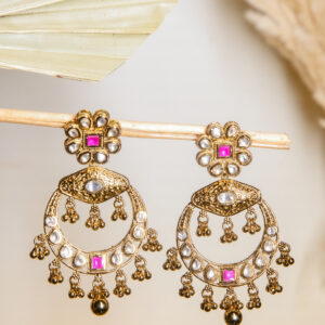 Antique Gold Chandbali Earrings
